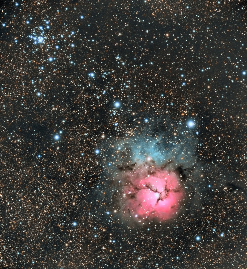 M20 - The Triffid SVQ-100 Quadruplet Astrograph Apogee Ascent A694 CCD Baader LRGB Filters Atlas EQ6 w/ EQMOD Greene County PA