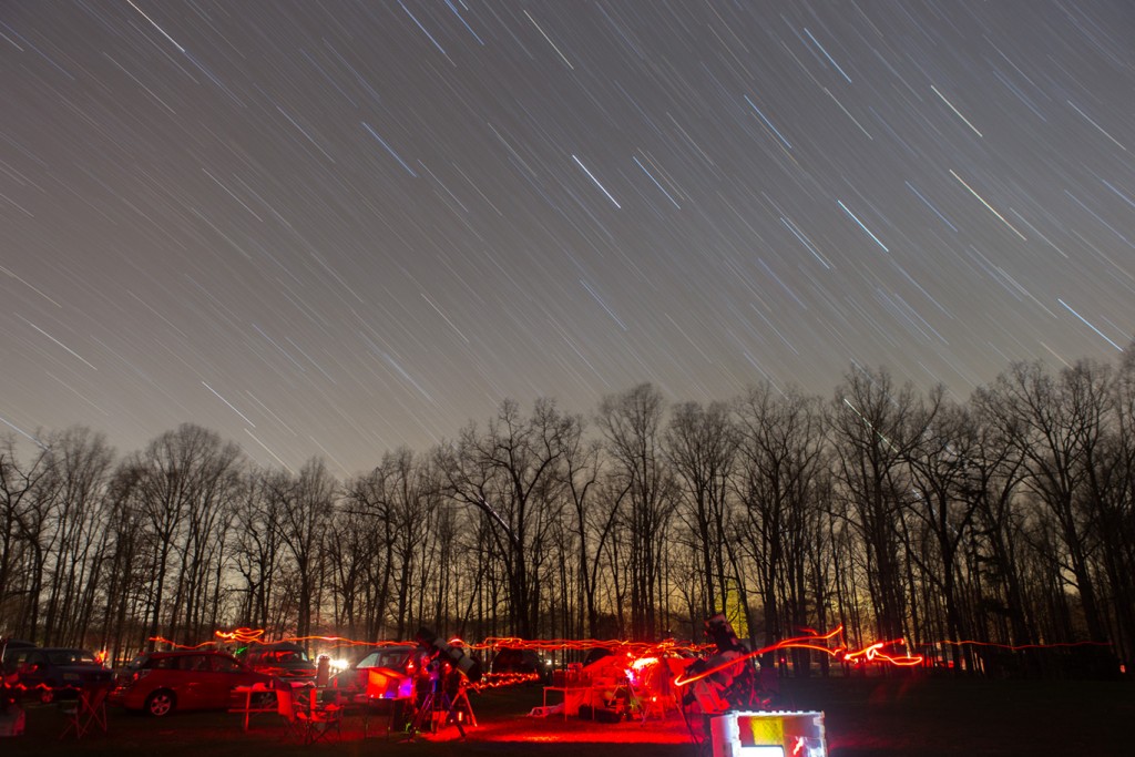 Star Trails over the astronomy field